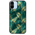 Coque noire taperso pour Redmi A1 et A2 avec motif palmier vert protection antichoc personnalisée