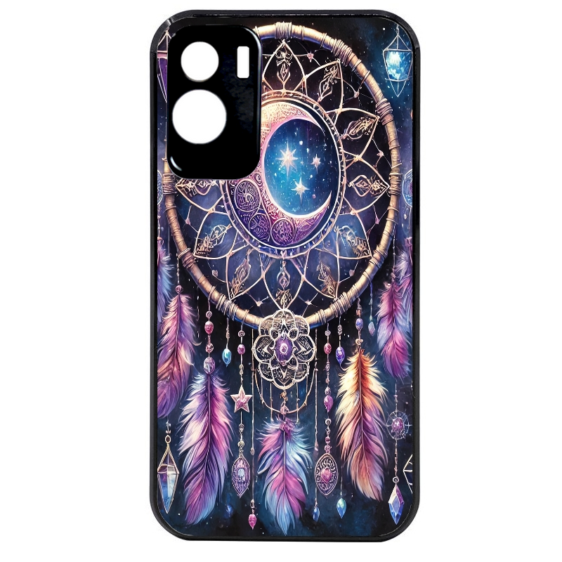 Coque noire taperso pour Honor 70 LITE 90 et LITE avec motif dreamcatcher et lune protection antichoc personnalisée