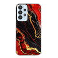 Coque taperso pour Galaxy A13 4G et 5G A23 A53 avec motif marbre rouge protection antichoc personnalisée