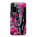 Coque taperso pour Redmi Note 11 4G PRO 5G 11S avec motif elephant et fleurs protection antichoc personnalisée