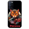 Coque noire taperso pour OPPO Reno 8 LITE avec motif chat carpe koii japan personnalise protection antichoc personnalisée