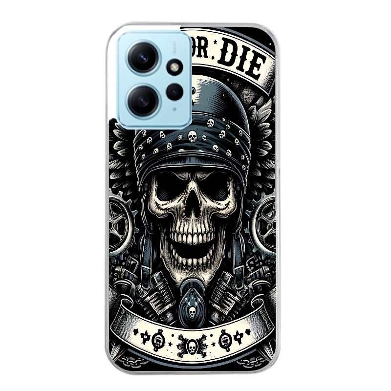 Coque taperso pour Redmi Note 12 4G 5G PRO 4G avec motif mort motard protection antichoc personnalisée