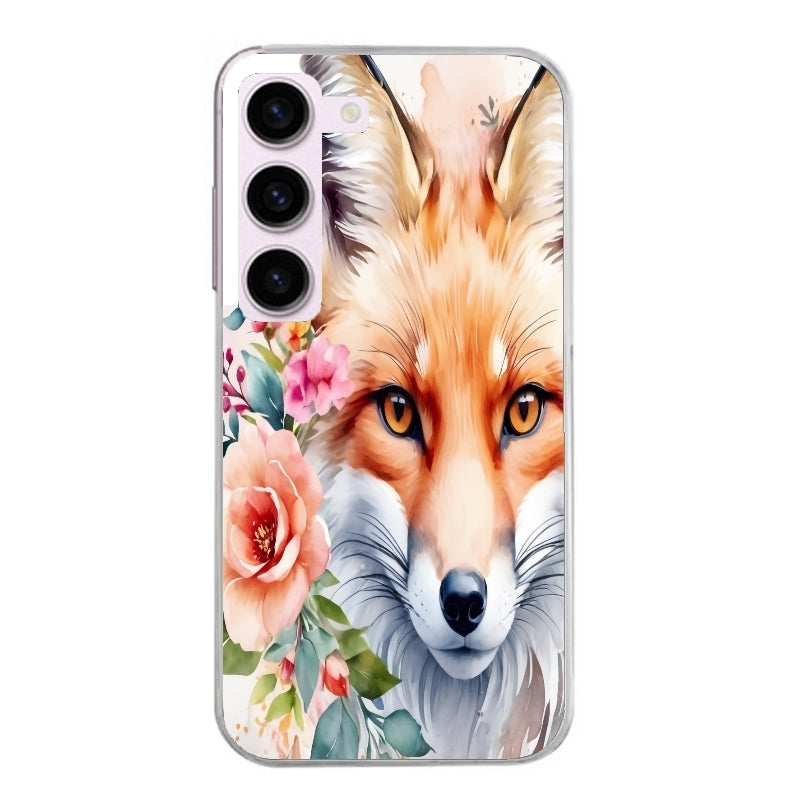 Coque taperso pour Galaxy A13 4G et 5G A23 A53 avec motif renard fox et fleurs protection antichoc personnalisée