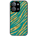 Coque noire taperso pour POCO C85 avec motif zebre vert protection antichoc personnalisée