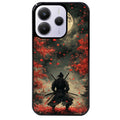 Coque noire taperso pour Redmi Note 14 et PRO PLUS 4G 5G avec motif samourai et katana protection antichoc personnalisée