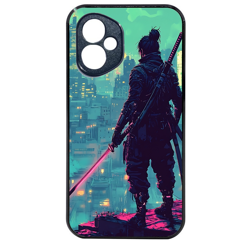 Coque noire taperso pour Honor 400 et Lite Pro Smart avec motif samourai new york protection antichoc personnalisée