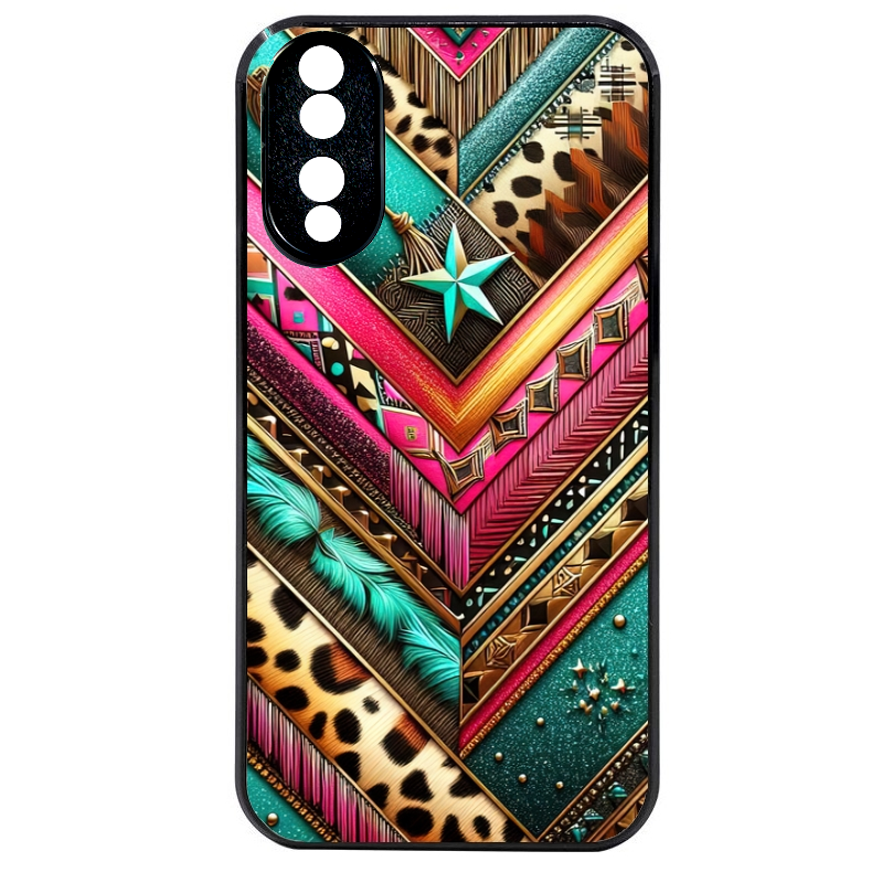Coque noire taperso pour Honor 70 LITE 90 et LITE avec motif chevron texas protection antichoc personnalisée