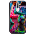 Coque noire taperso pour OPPO A5 A9 2020 avec motif foot controle personnalisee protection antichoc personnalisée
