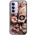 Coque noire taperso pour Redmi 15 4G et 5G avec motif tete de mort calavera rose protection antichoc personnalisée