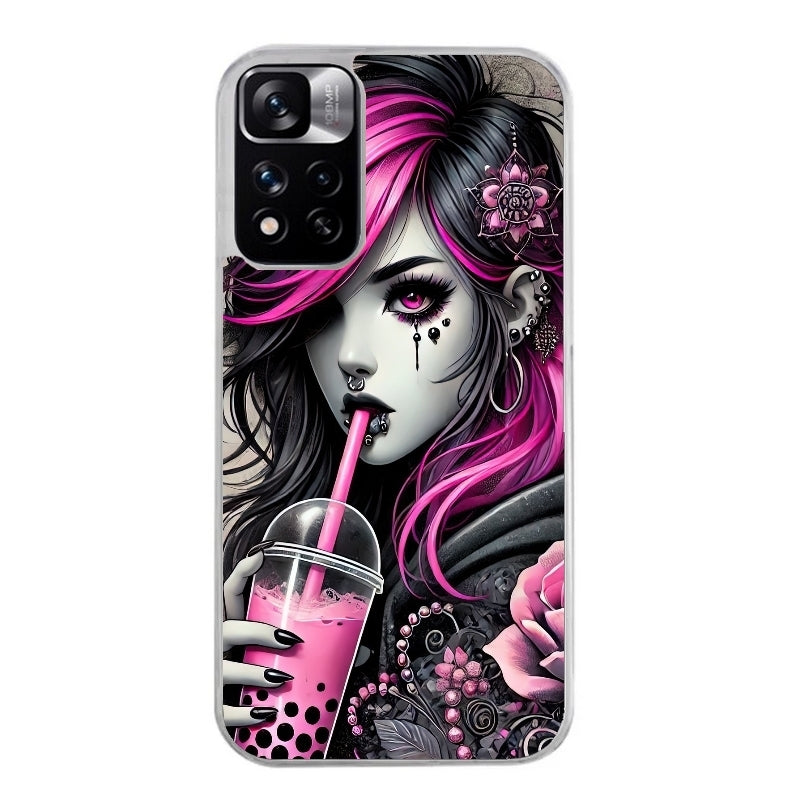 Coque taperso pour Redmi Note 11 4G PRO 5G 11S avec motif anime et gothic boba protection antichoc personnalisée