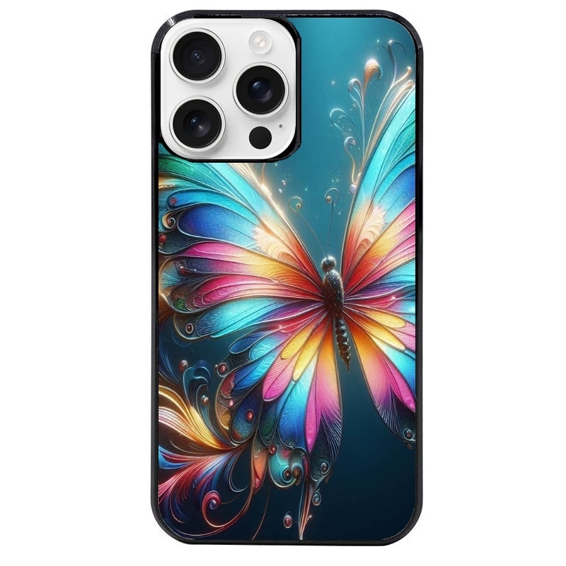 Coque noire taperso pour Iphone 16 16E PLUS MAX PRO avec motif papillon arc protection antichoc personnalisée