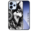 Coque noire taperso pour OPPO Reno 15 et F FS 5G avec motif loup dreamcatcher protection antichoc personnalisée