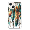 Coque taperso pour Iphone 14 et PRO PLUS PRO MAX avec motif plumes et bijoux protection antichoc personnalisée