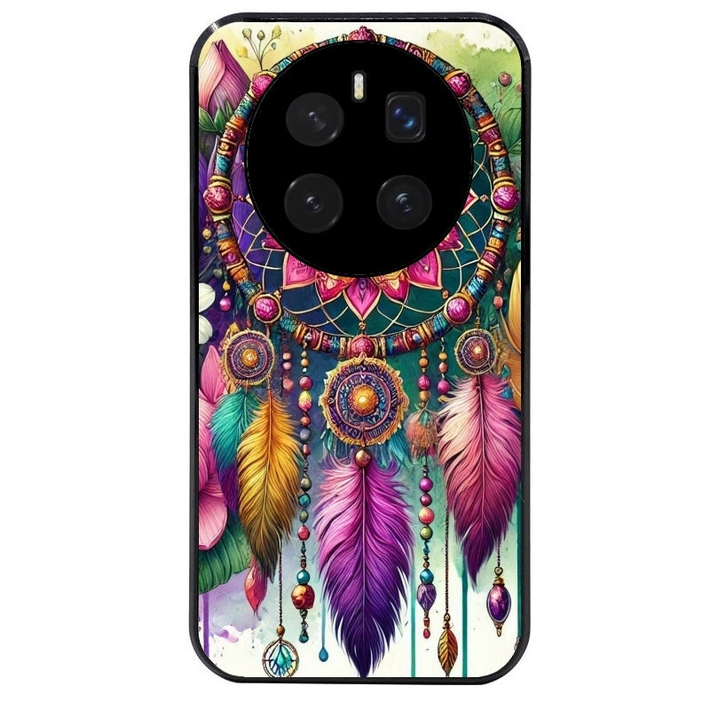 Coque noire taperso pour Magic 7 LITE et PRO avec motif dreamcatcher et mandala protection antichoc personnalisée