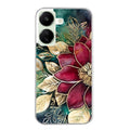 Coque taperso pour POCO C65 4G avec motif fleur poinsettia style noel protection antichoc personnalisée