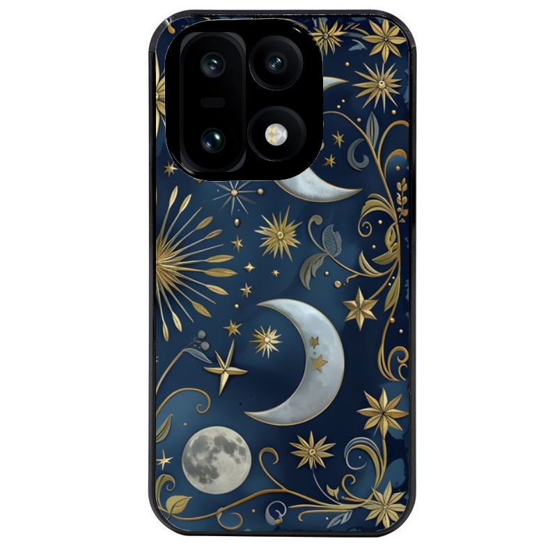Coque noire taperso pour OnePlus 15 avec motif lune et etoile protection antichoc personnalisée