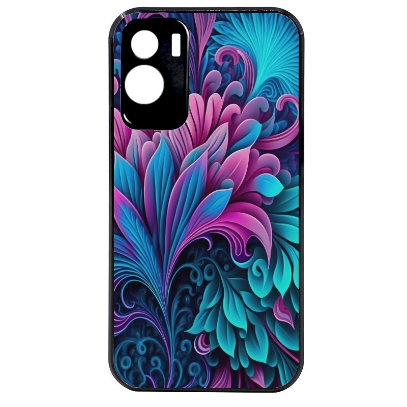 Coque noire taperso pour Honor 70 LITE 90 et LITE avec motif tropical violet et des fleurs protection antichoc personnalisée