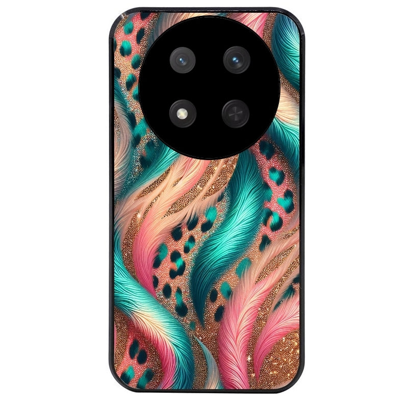 Coque noire taperso pour Magic 7 LITE et PRO avec motif effet fourrure leopard 2 protection antichoc personnalisée