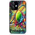 Coque noire taperso pour OPPO A40 avec motif tennis color personnalisee protection antichoc personnalisée