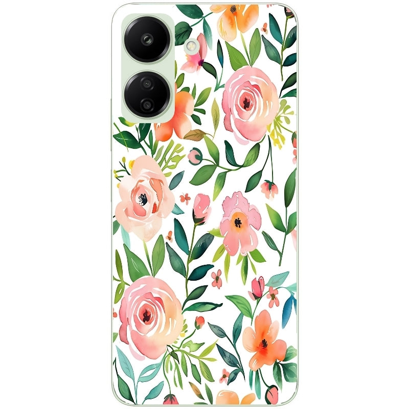 Coque taperso pour POCO C65 4G avec motif fleur des champs protection antichoc personnalisée