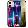 Coque noire taperso pour OPPO A6 A6X 4G et 5G avec motif basket electro personnalisee protection antichoc personnalisée