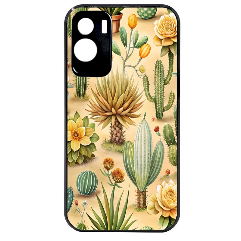 Coque noire taperso pour Honor 70 LITE 90 et LITE avec motif cactus et succulent protection antichoc personnalisée