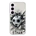 Coque taperso pour galaxy S21 et PLUS ULTRA FE avec motif foot beton personnalisee protection antichoc personnalisée