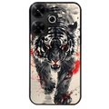 Coque noire taperso pour POCO M6 4G avec motif tigre japan protection antichoc personnalisée