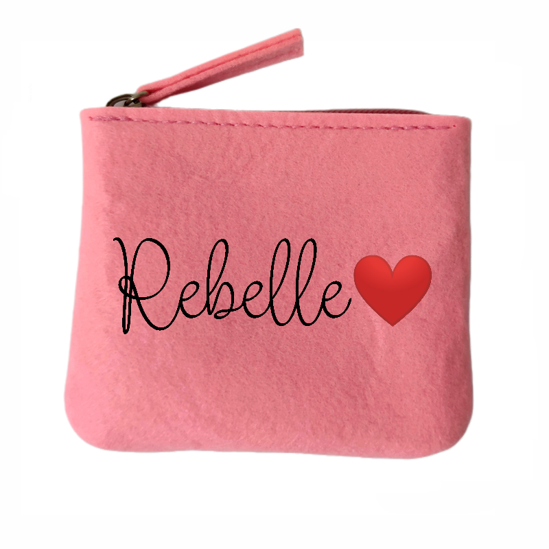 Porte monnaie rebelle en feutrine en feutrine