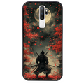Coque noire taperso pour OPPO A5 A9 2020 avec motif samourai et katana protection antichoc personnalisée