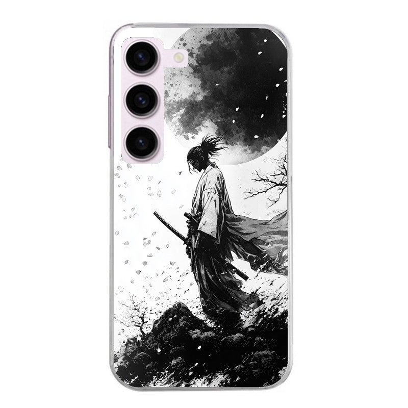 Coque taperso pour Galaxy A13 4G et 5G A23 A53 avec motif samourai et lune protection antichoc personnalisée