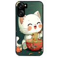Coque noire taperso pour OnePlus Nord CE5 avec motif chat ramen nuage protection antichoc personnalisée