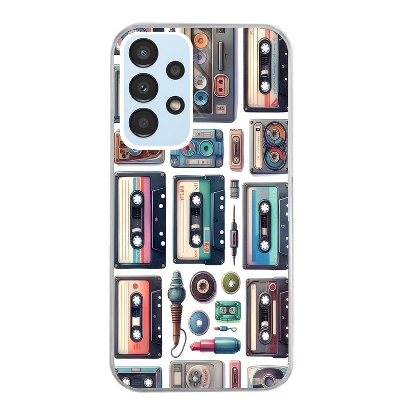 Coque taperso pour Galaxy A13 4G et 5G A23 A53 avec motif cassette multi protection antichoc personnalisée
