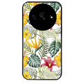Coque noire taperso pour Redmi A3 avec motif jungle et fleur hibiscus protection antichoc personnalisée