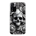 Coque taperso pour Redmi Note 11 4G PRO 5G 11S avec motif tete de mort fleur protection antichoc personnalisée