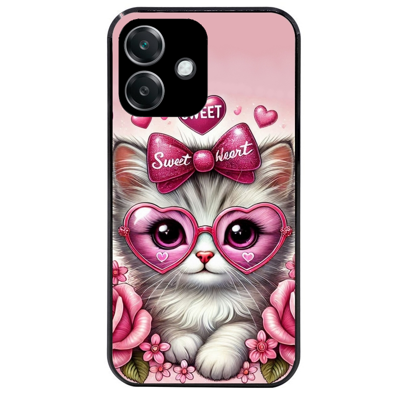 Coque noire taperso pour OPPO A40 avec motif chat lunettes protection antichoc personnalisée