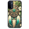 Coque noire taperso pour OPPO A54 et A74 5G avec motif dreamcatcher talisman protection antichoc personnalisée