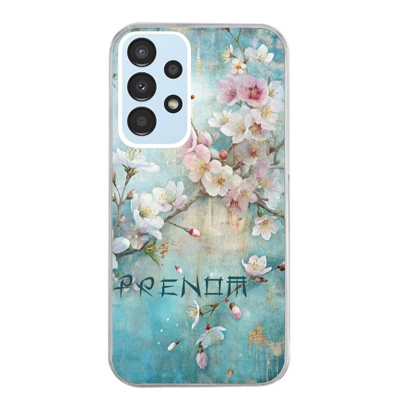 Coque taperso pour Galaxy A13 4G et 5G A23 A53 avec motif fleur sakura personnalisee protection antichoc personnalisée