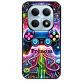Coque noire taperso pour POCO M8 5G et PRO 5G avec motif gamer electro personnalisee protection antichoc personnalisée