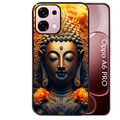 Coque noire taperso pour OPPO A6 PRO 4G et 5G avec motif bouddha et fleur protection antichoc personnalisée