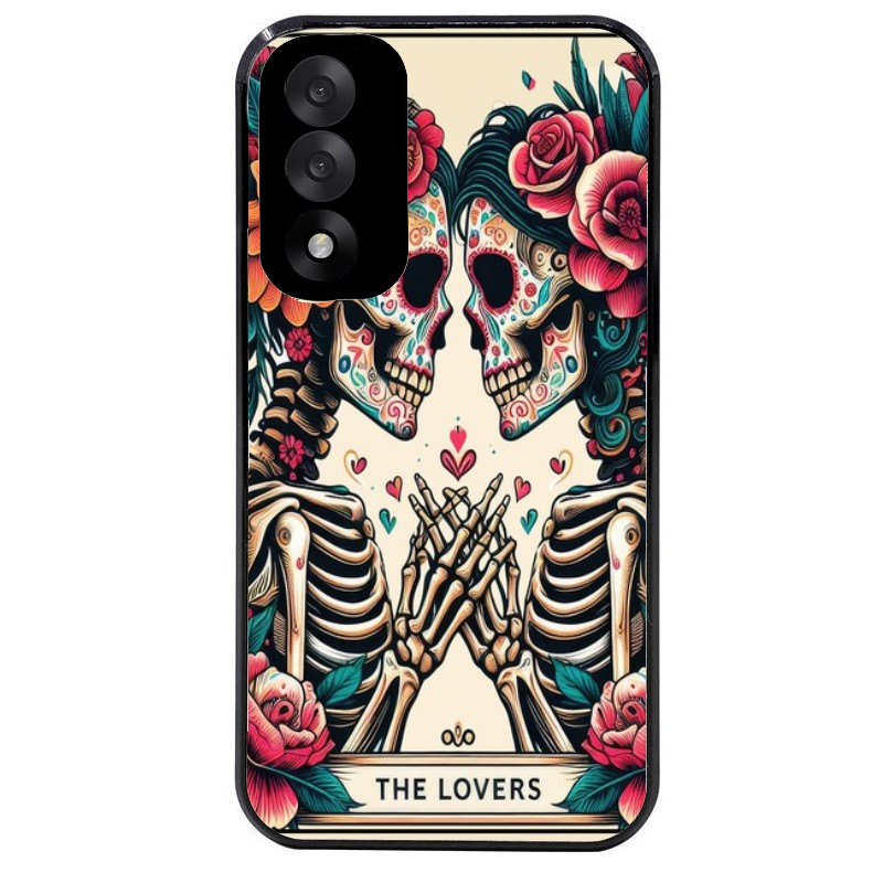 Coque noire taperso pour OnePlus Nord 5 avec motif tete de mort lovers protection antichoc personnalisée