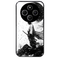 Coque noire taperso pour POCO C75 avec motif samourai et lune protection antichoc personnalisée