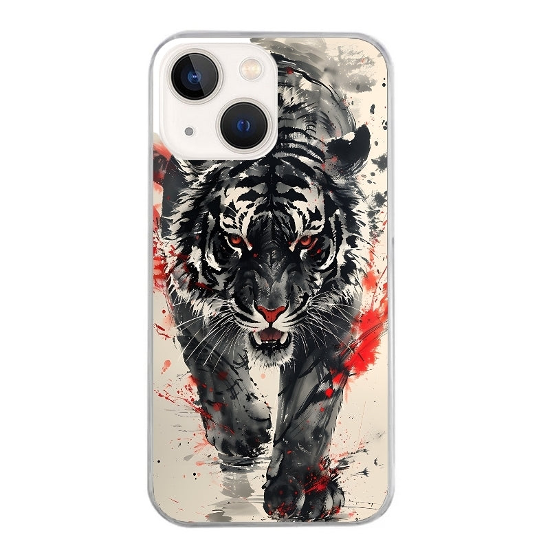 Coque taperso pour Iphone 14 et PRO PLUS PRO MAX avec motif tigre japan protection antichoc personnalisée