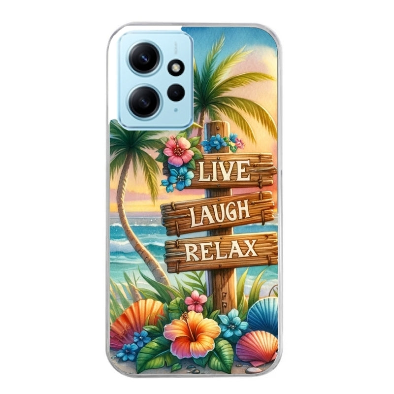 Coque taperso pour Redmi Note 12 4G 5G PRO 4G avec motif tropical vacances protection antichoc personnalisée