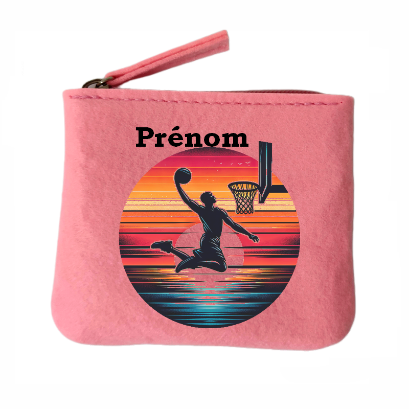 Porte monnaie personnalisé basket dunk en feutrine en feutrine