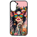 Coque noire taperso pour Redmi A5 4G avec motif femme papillon protection antichoc personnalisée