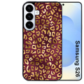 Coque noire taperso pour galaxy S26 et PLUS ULTRA FE avec motif leopard grenat protection antichoc personnalisée