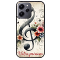 Coque noire taperso pour Redmi 12 4G et 5G avec motif musique cle sol personnalisee protection antichoc personnalisée