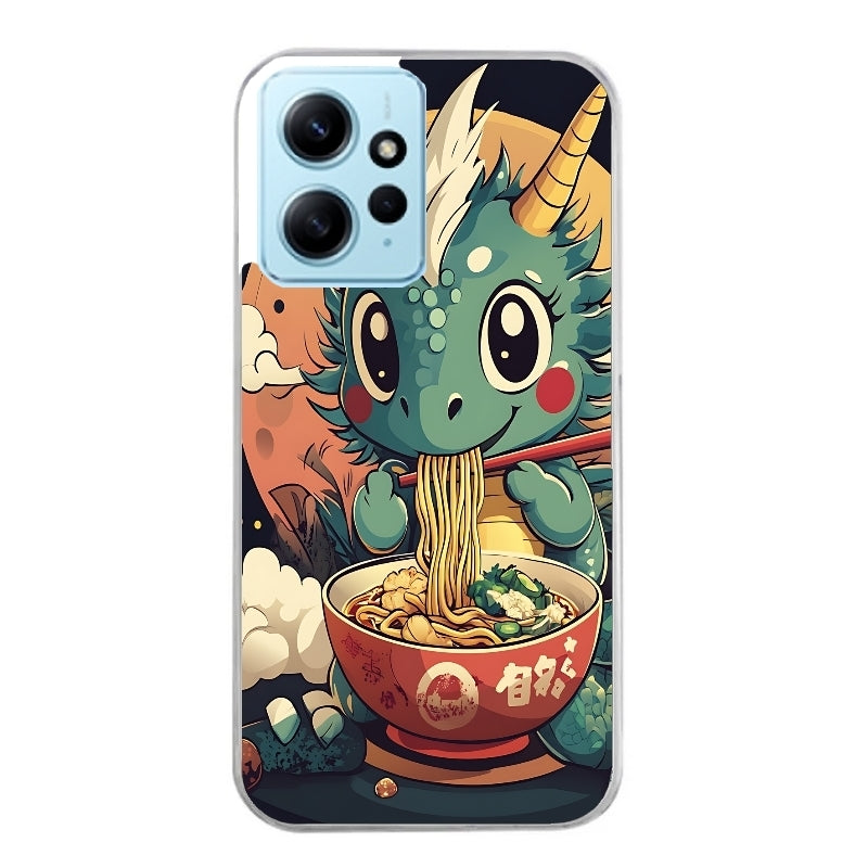 Coque taperso pour Redmi Note 12 4G 5G PRO 4G avec motif dragon ramen 1 protection antichoc personnalisée