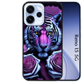 Coque noire taperso pour OPPO Reno 15 et F FS 5G avec motif tigre uv style manga protection antichoc personnalisée